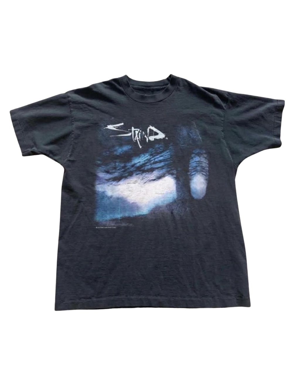 Gildan Black Graphic Short-Sleeve T-Shirt - Blue Print
